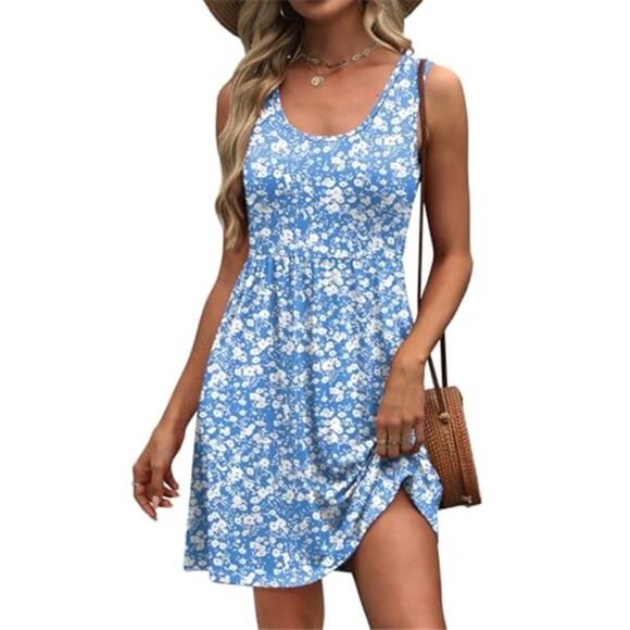 Dresses & Skirts - WIHOLL Women's Summer Dress 2026 A-Line Sleeveless Casual Sundress with Pockets